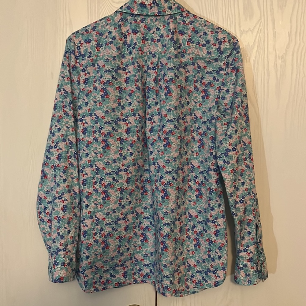 Talbots Floral Button Front Shirt - Picture 3 of 7